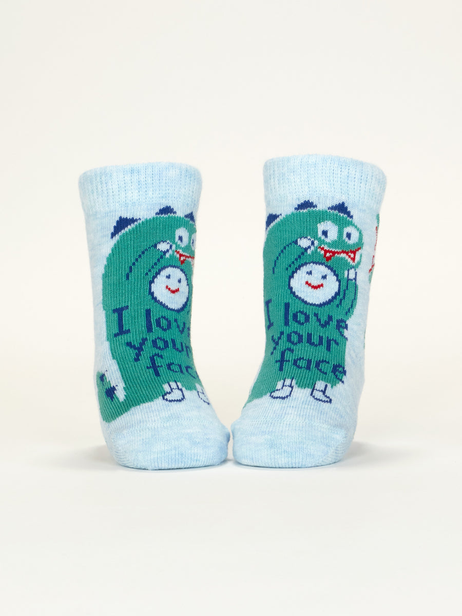 Blue Q - I Love Your Face/ If You Drop Me I'll Remember Baby Socks (6-12 M)