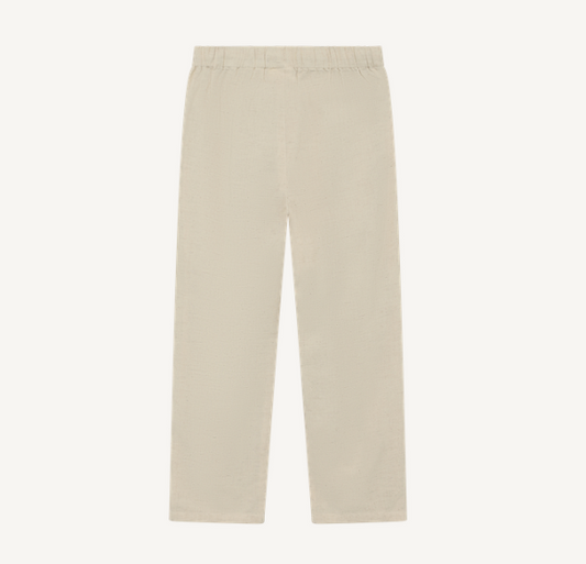 Minymo - Unbleached Cotton Drawstring Pants - 5Y