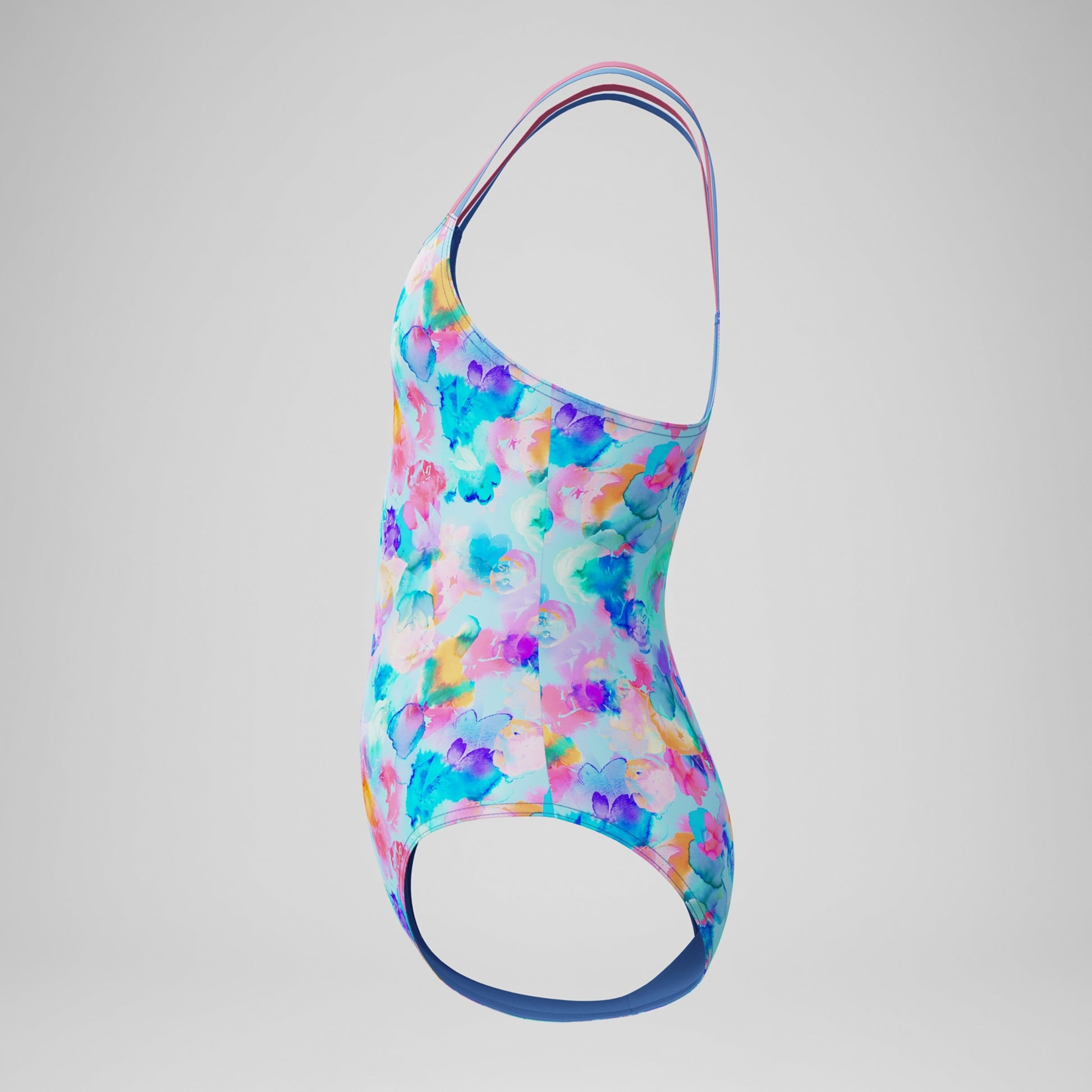 Speedo Strappy Printed One Piece Swimsuit Periwinkle blue 4