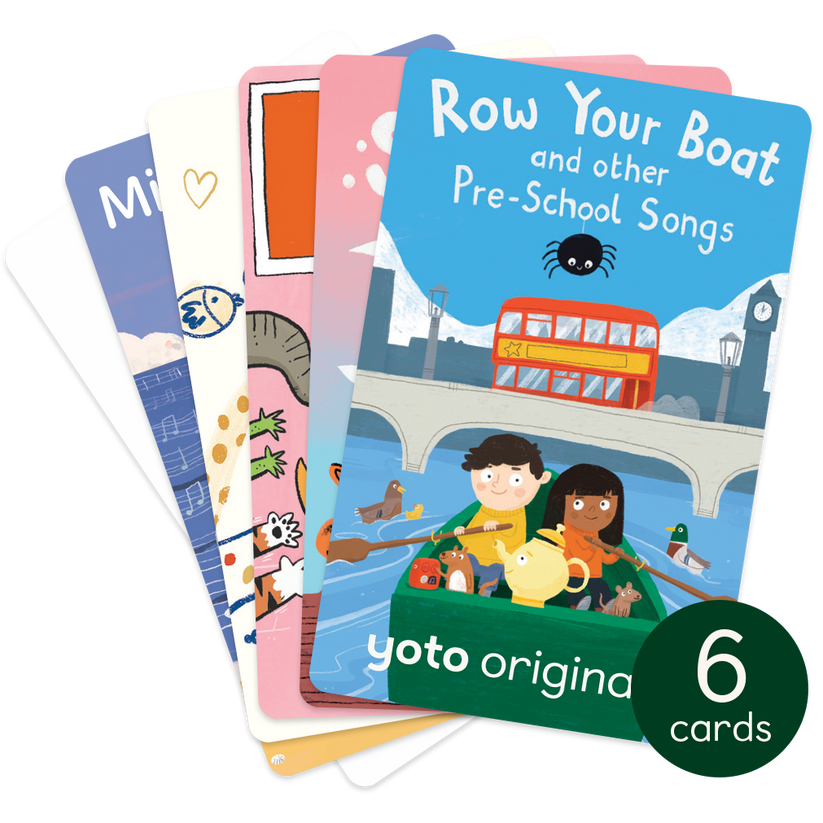 Yoto Card: Originals Starter Pack for Little Kids – 6 Cards | Songs, Stories & Learning | Ages 1–5