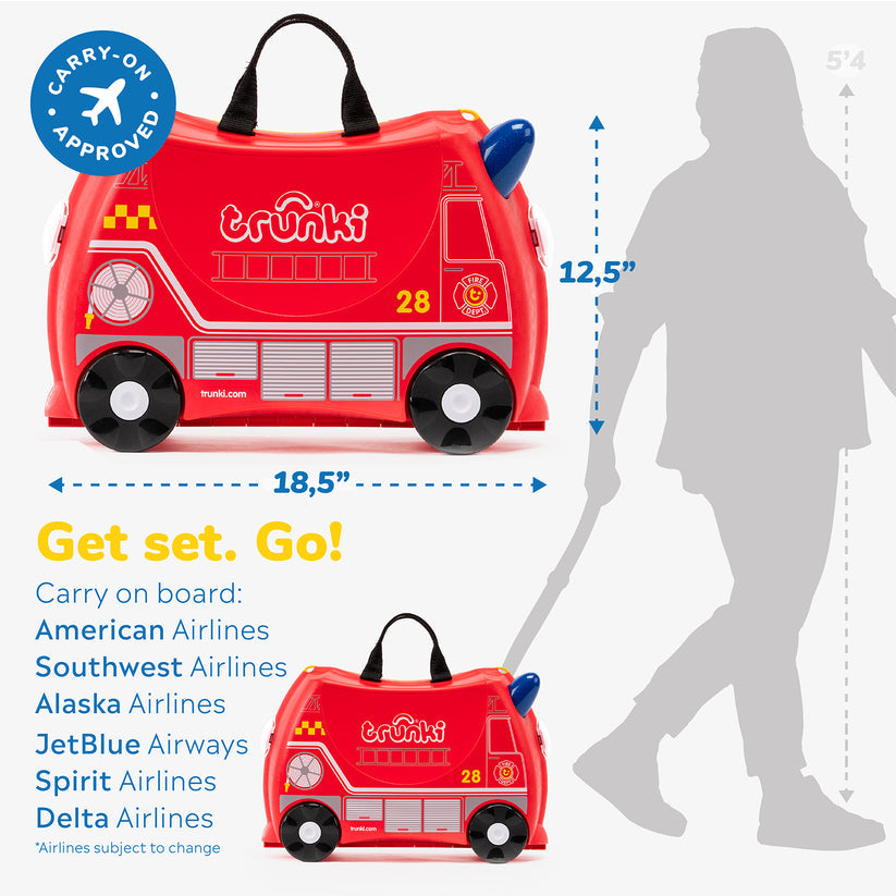 Trunki Ride-on Suitcase - Fire Engine Frank