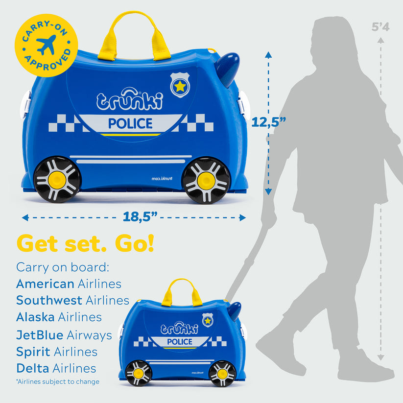 Trunki Ride-on Suitcase - Percy Police Car
