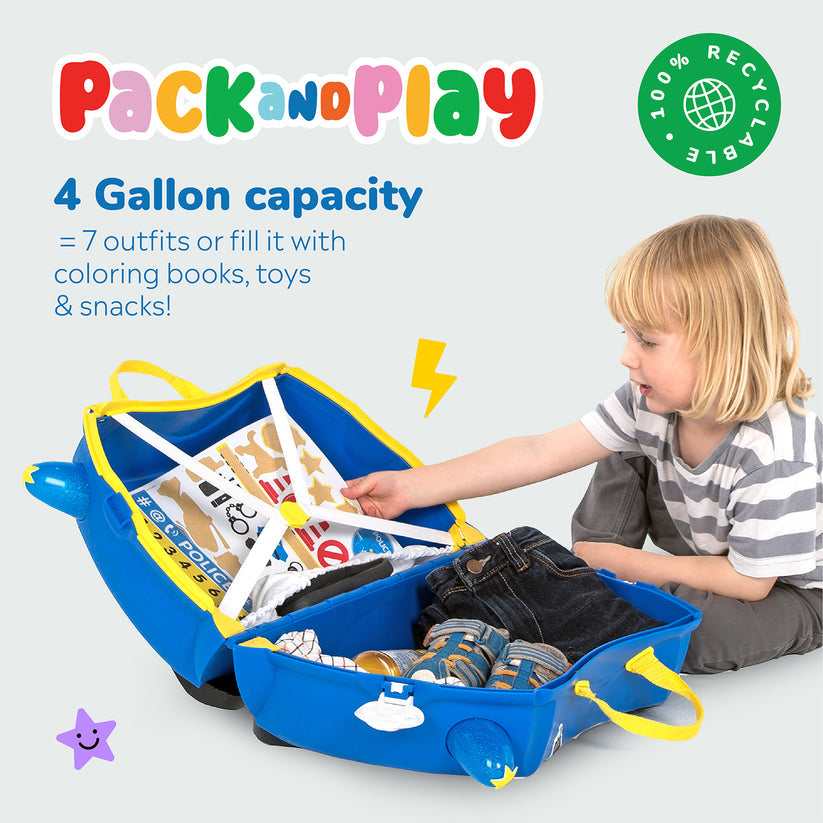 Trunki Ride-on Suitcase - Percy Police Car