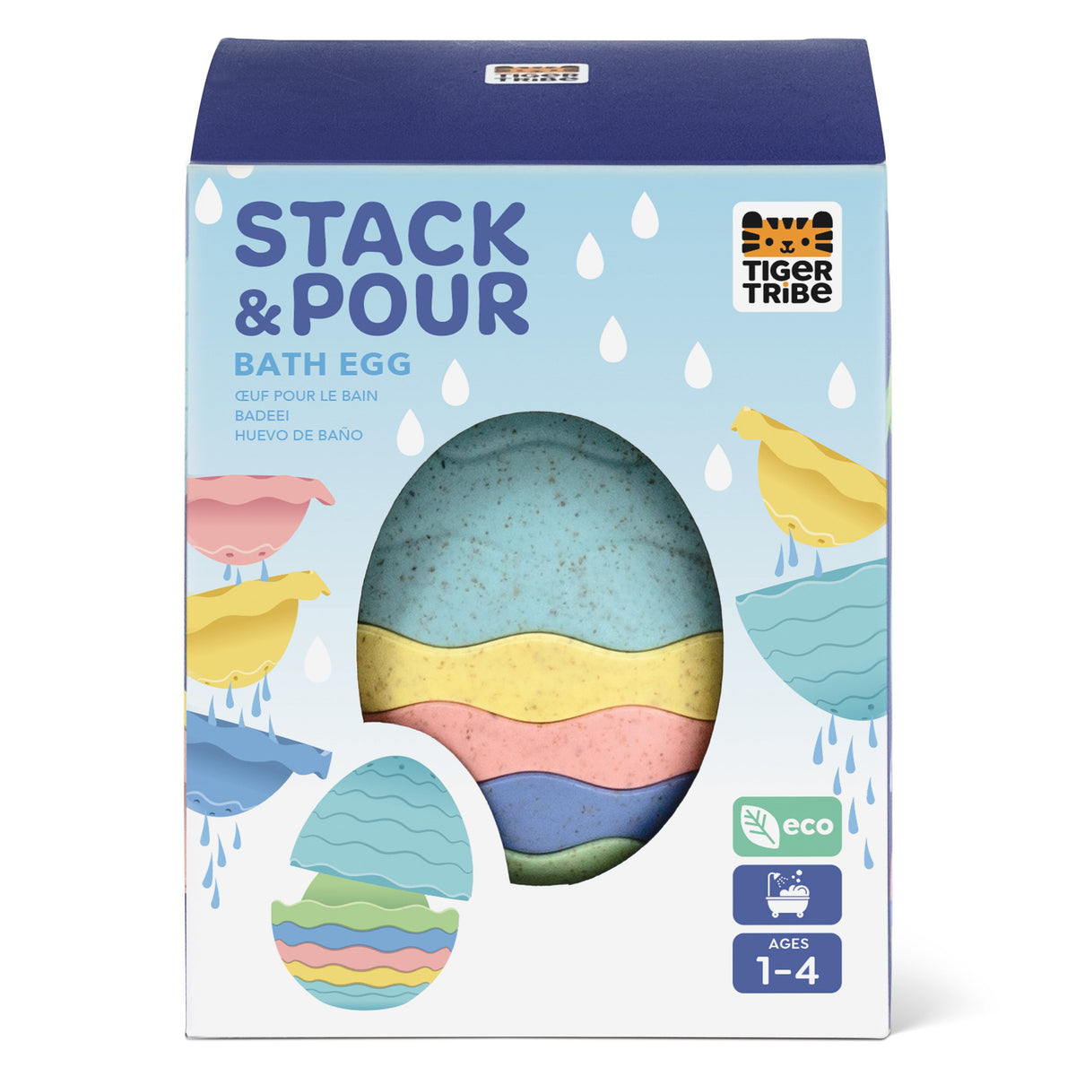 Tiger Tribe Stack and Pour Bath Egg Eco