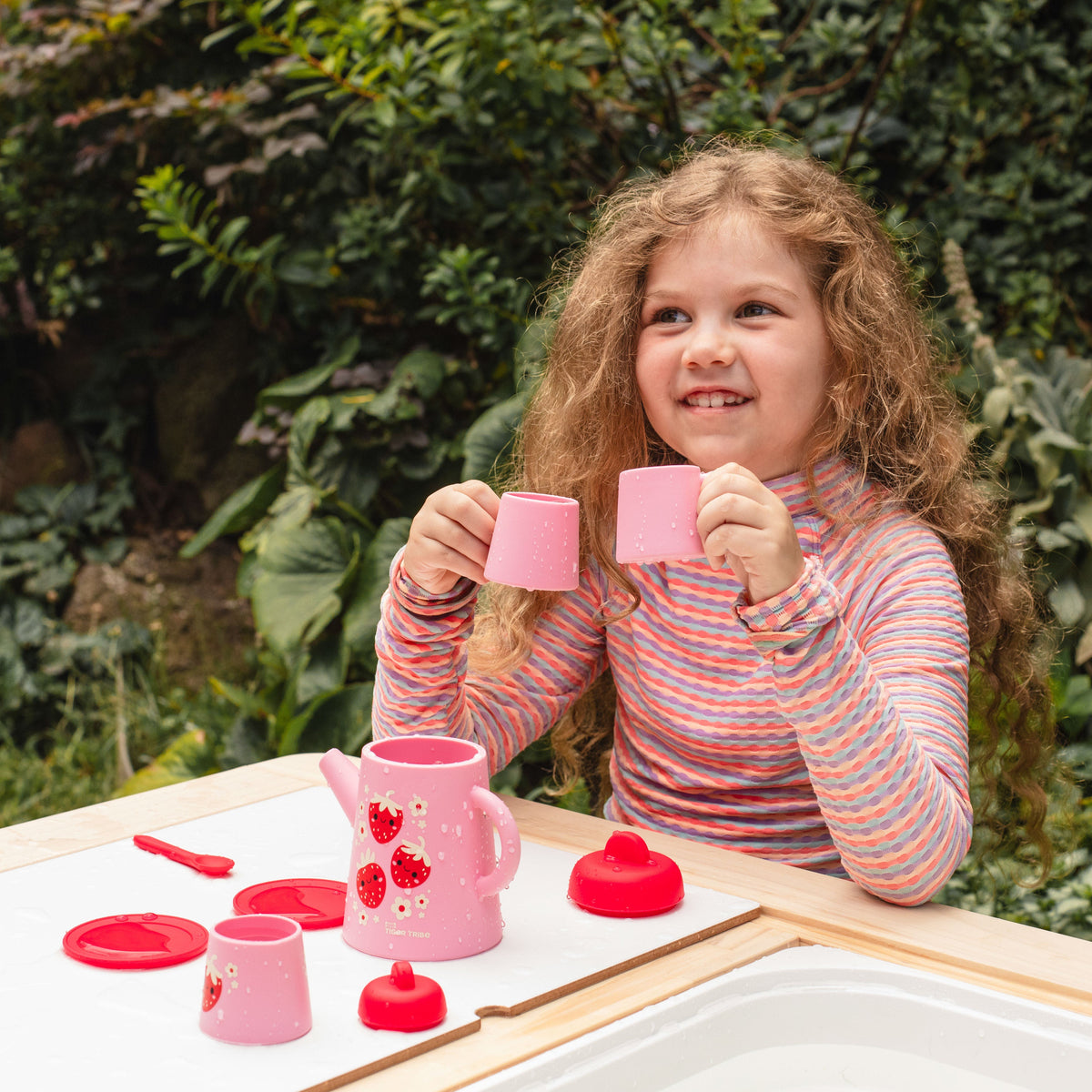 Tiger Tribe Silicone Tea Set Strawberry Patch