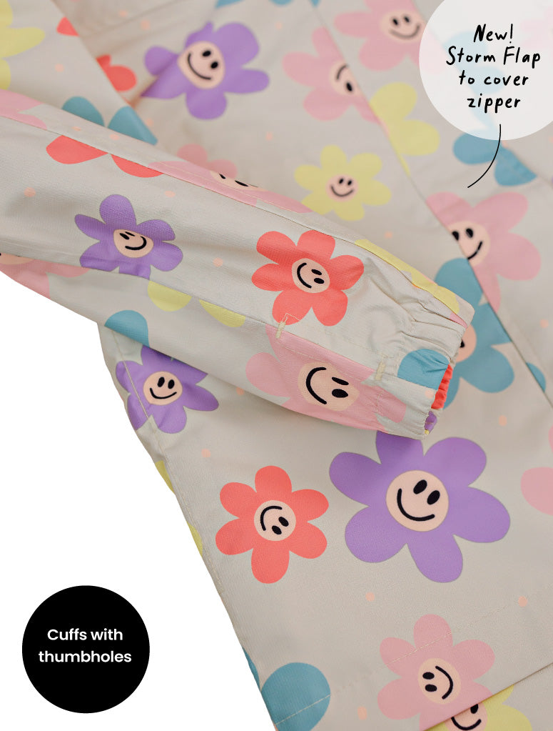 Therm Kids 10K Packaway Rainshell - Happy Daisy