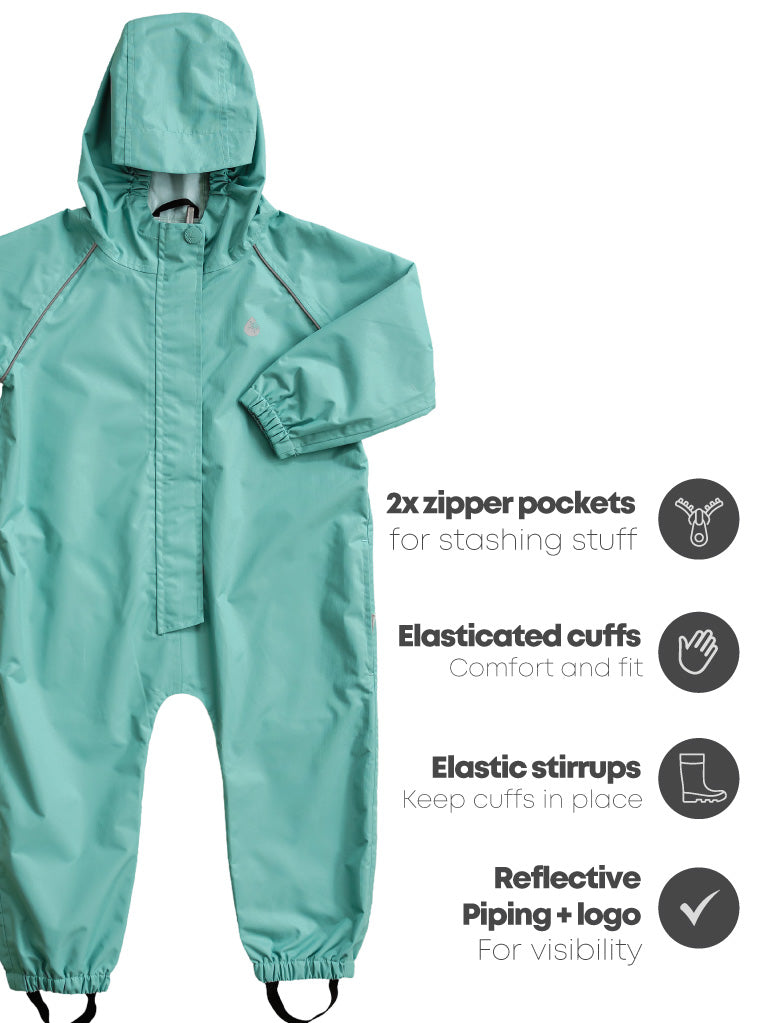 Therm Kids 10K Rainsuit - Seafoam