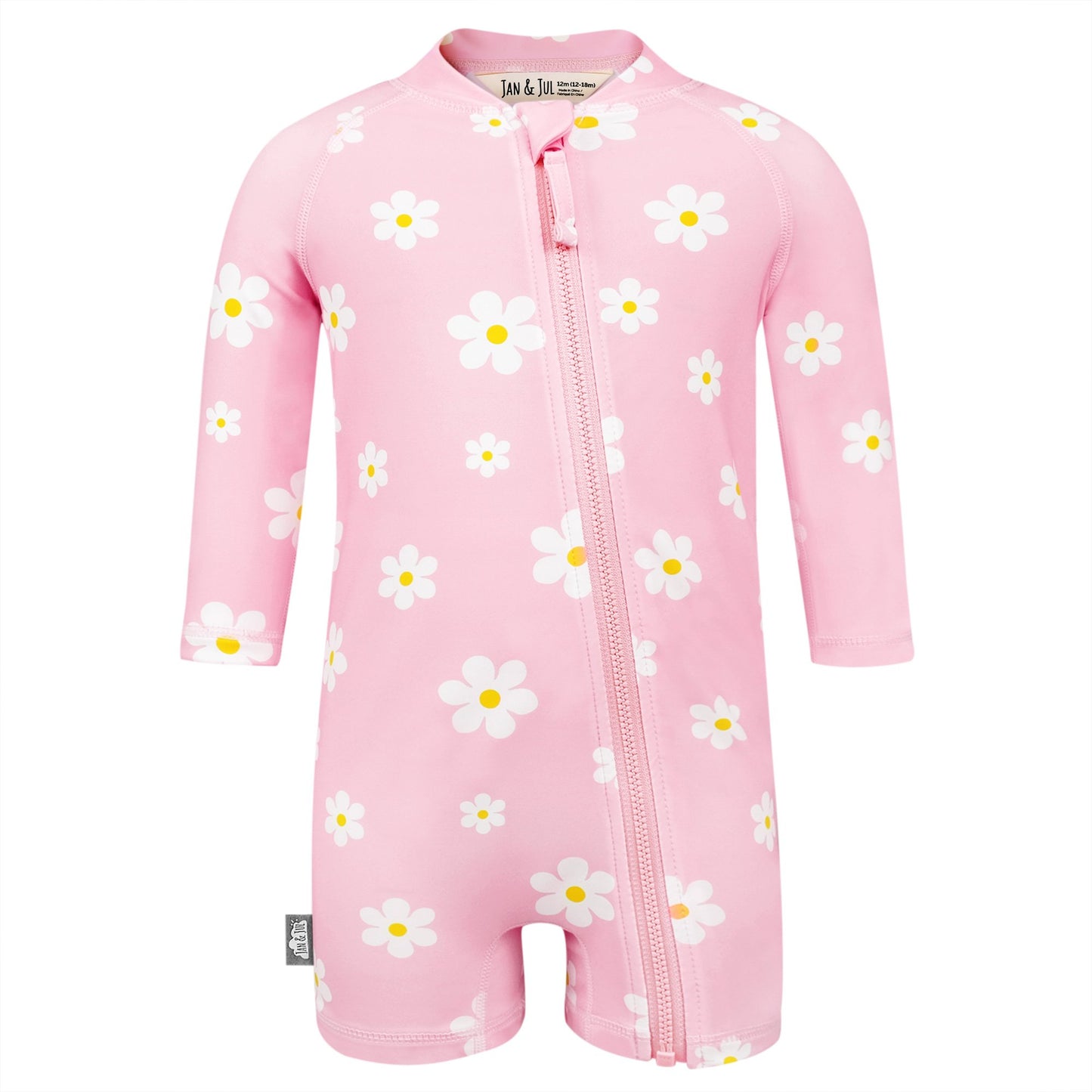 Jan & Jul 1-pc UV Jumpsuit - Pink Daisy
