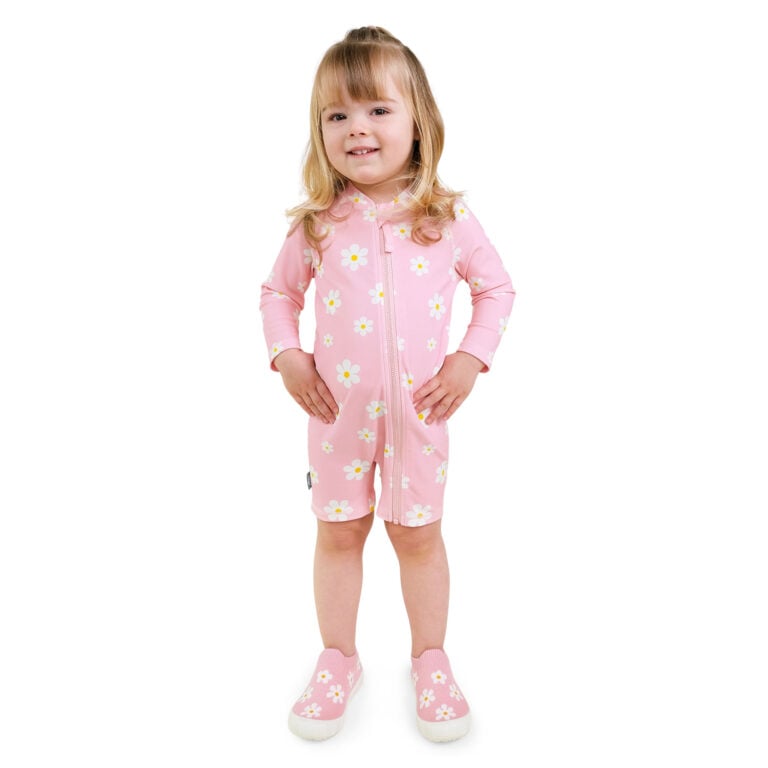 Jan & Jul 1-pc UV Jumpsuit - Pink Daisy