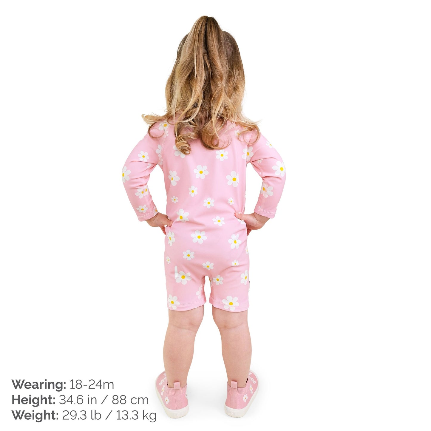 Jan & Jul 1-pc UV Jumpsuit - Pink Daisy
