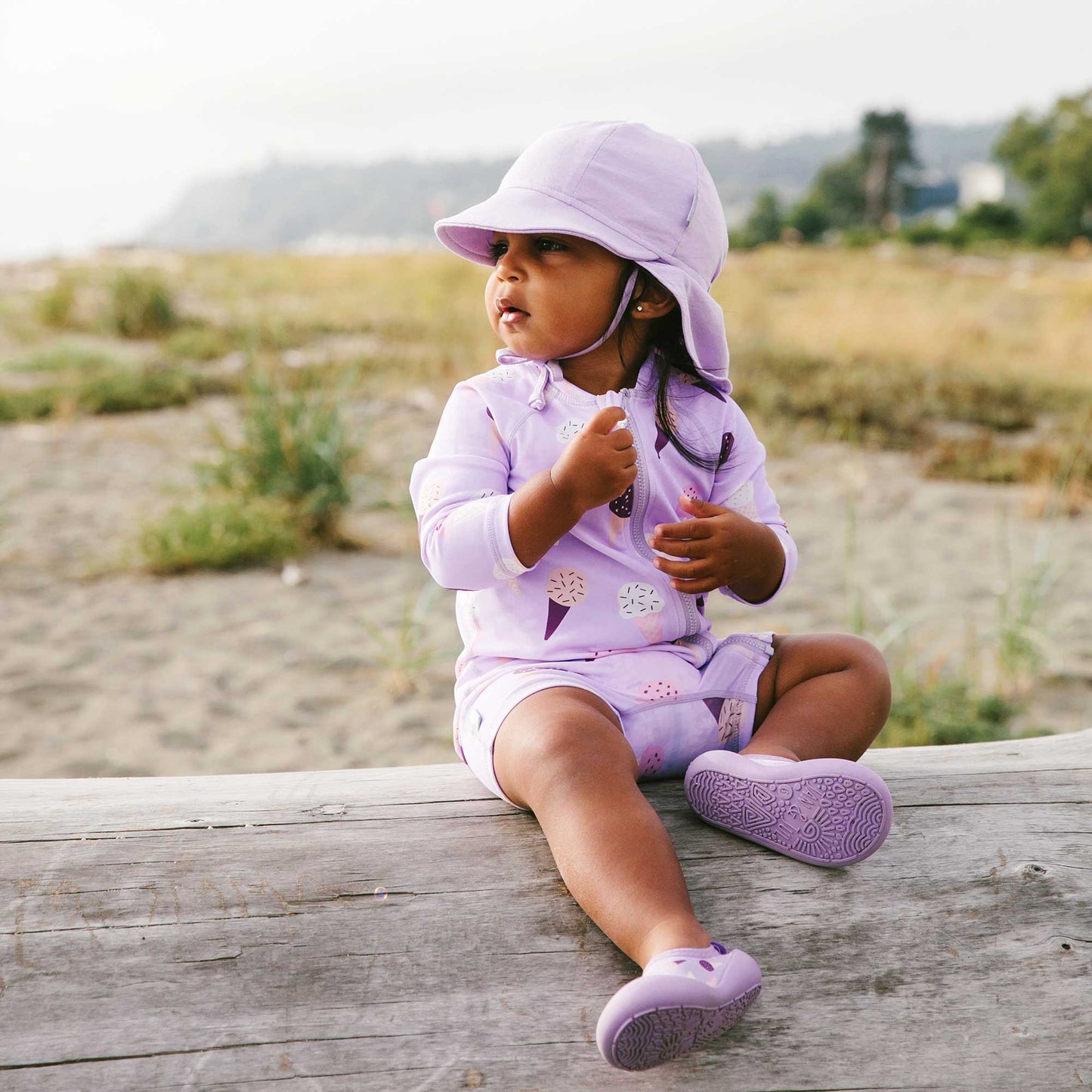 Jan & Jul 1-pc UV Jumpsuit - Lavender Ice Cream