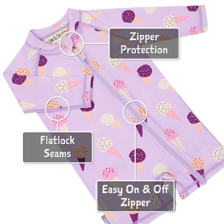 Jan & Jul 1-pc UV Jumpsuit - Lavender Ice Cream