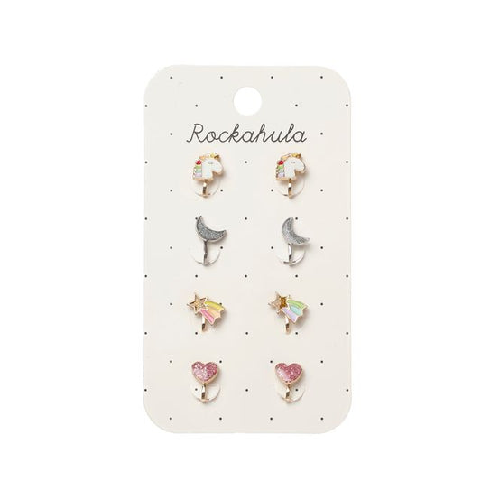 Rockahula Rainbow Unicorn Clip On Earrings