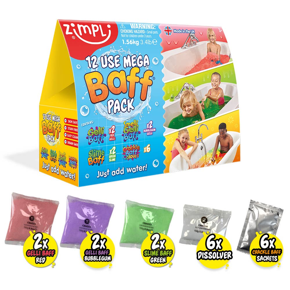 Zimpli Kids - Zimpli 12 Use Mega Baff Pack Ultimate Sensory Bath Toy