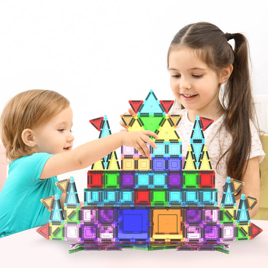 PicassoTiles 100pc Nano Magnetic Building Tiles Construction Travel Set