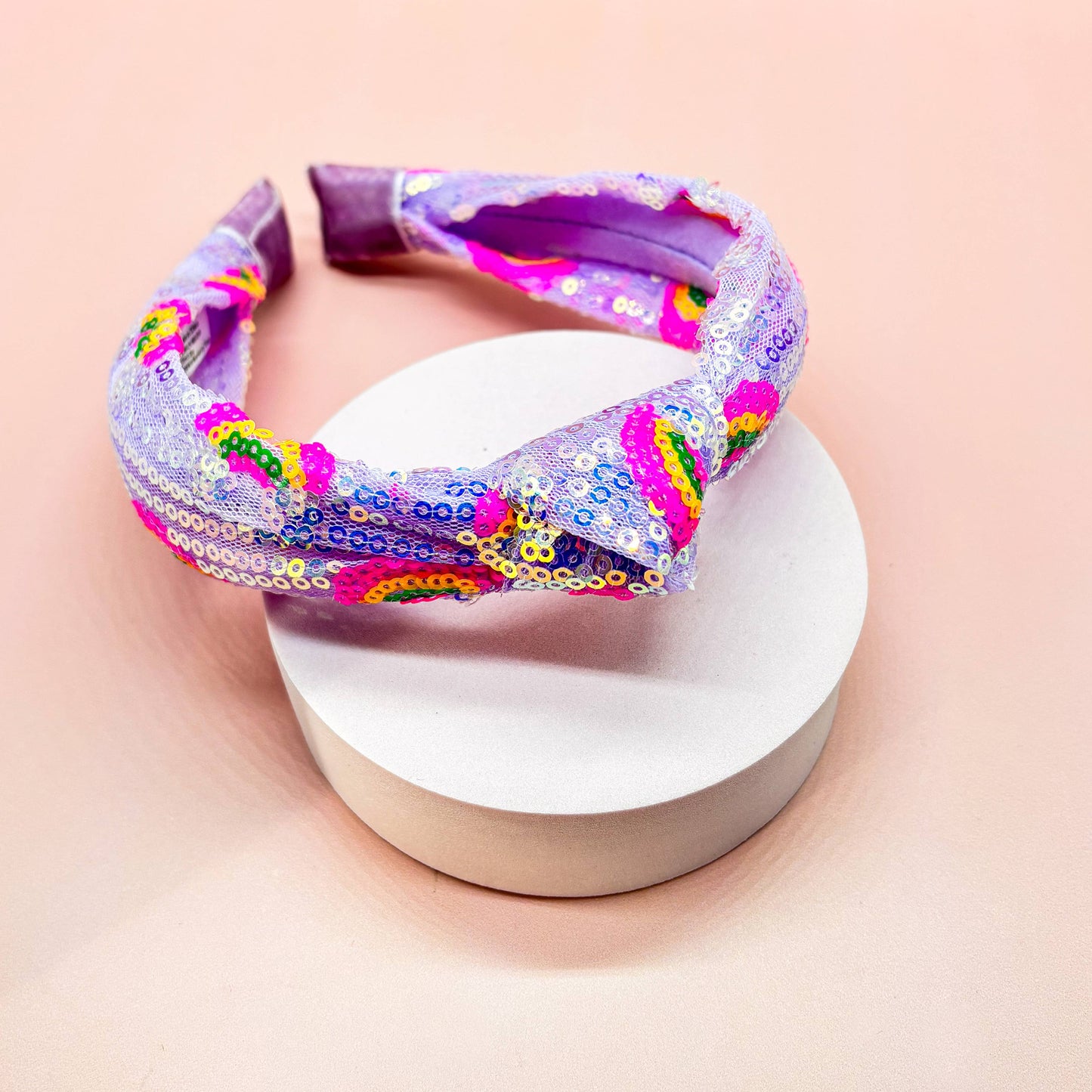 Frog Sac Kids Sequin Knot Headband, Rainbow