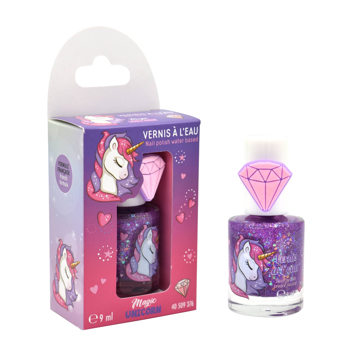 Takecare - Magic Unicorn - Water-based Nail Polish With Ring - 9 ml