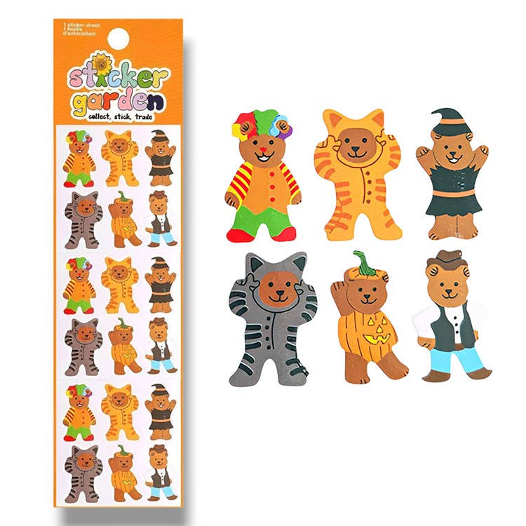 Sticker Garden - Glossy Trick or Bear Halloween Sticker for Kids