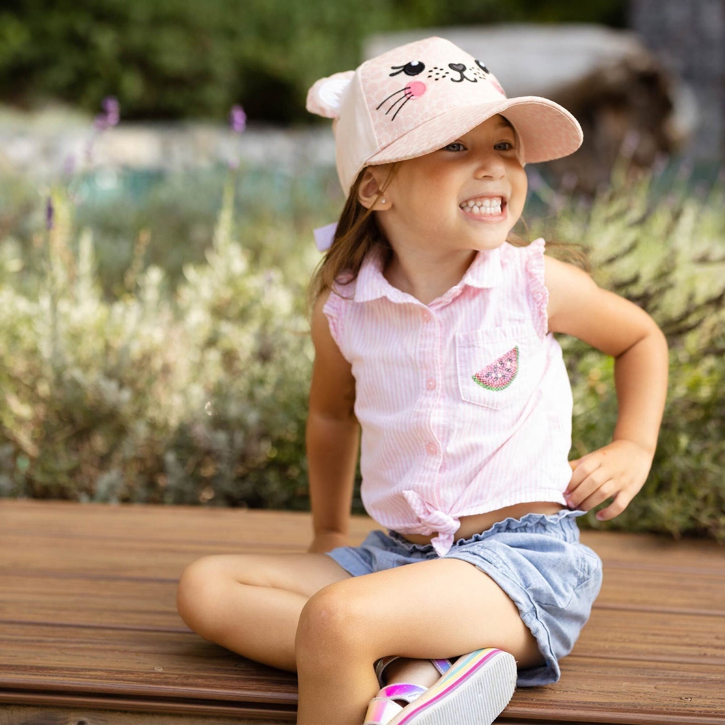 Flapjackkids - Kids Upf50+ 3D Cap - Leopard (4-6Y)