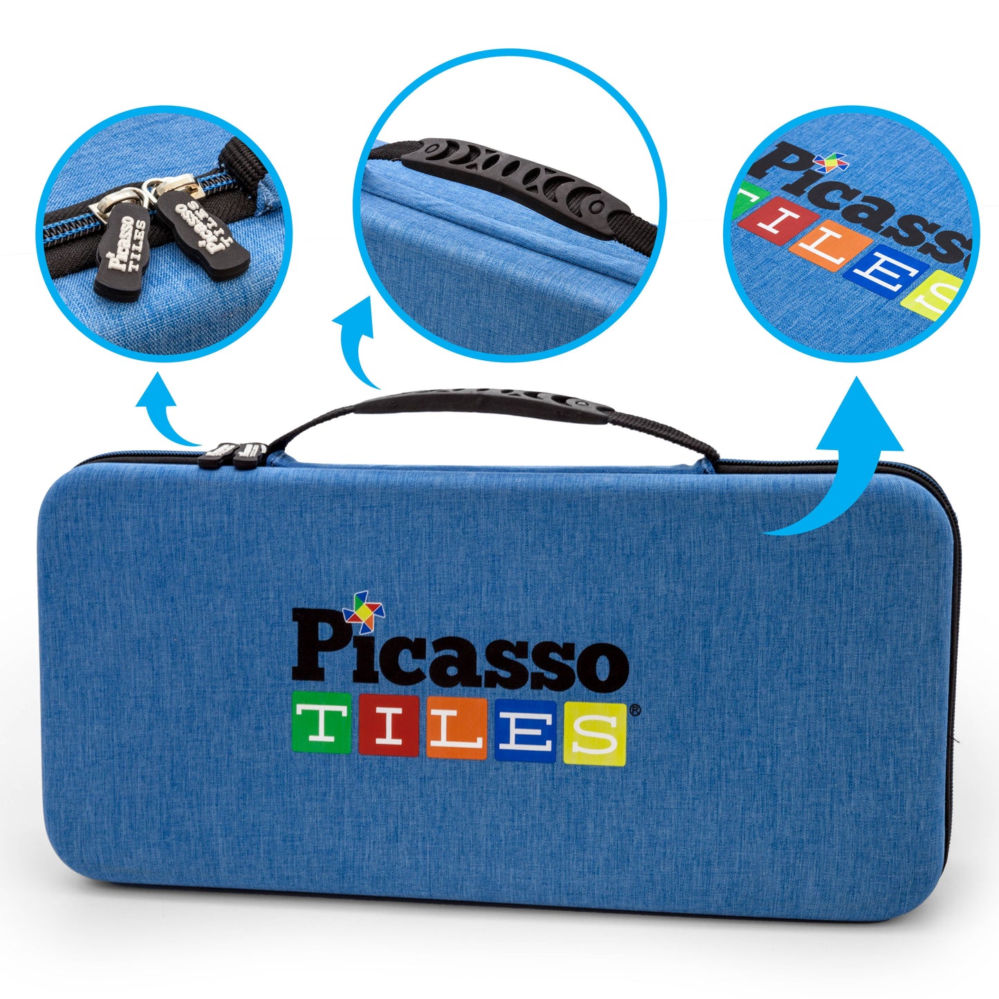 PicassoTiles Portable Water Resistant Toy Storage Case