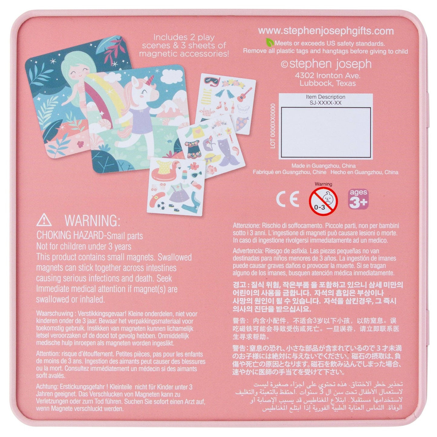 Stephen Joseph Travel Tin Magnetic Dress Up