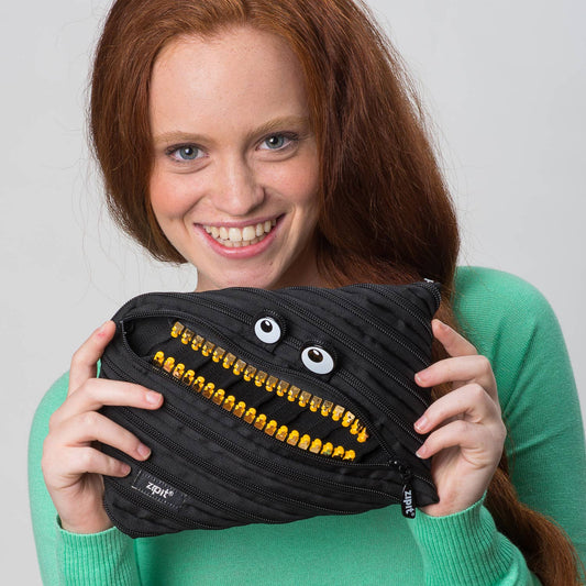ZIPIT - ZIPIT Grillz Monster Jumbo Pencil Case, Black