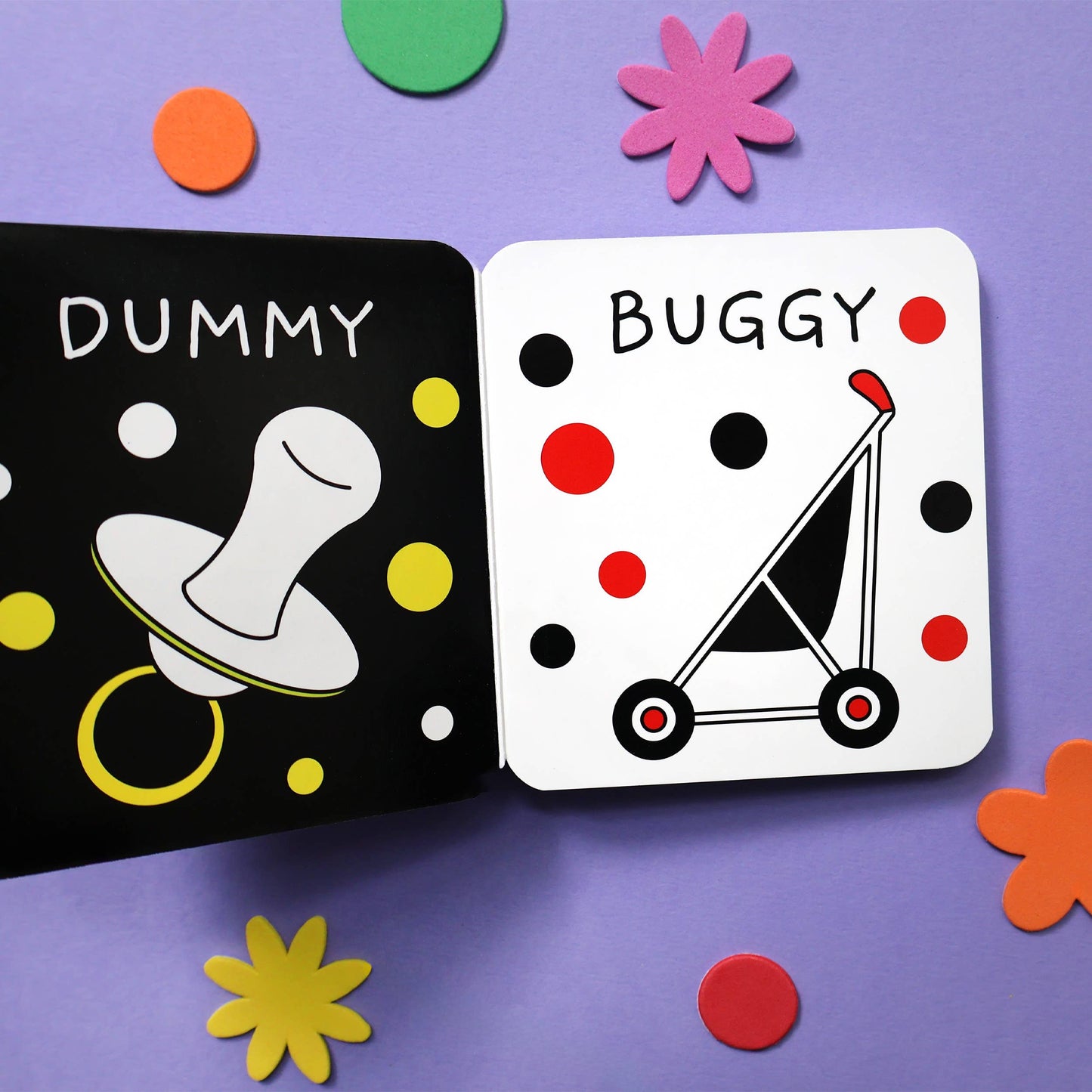 Robert Frederick Ltd - Words - Black & White Rattle Book