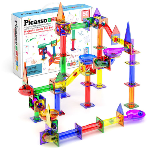 PicassoTiles Magnetic Marble Run Set