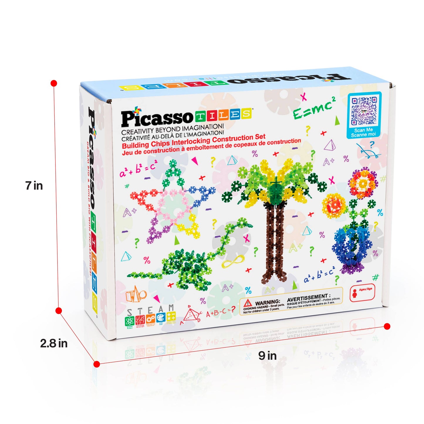 PicassoTiles 600pc Building Interlocking Chips