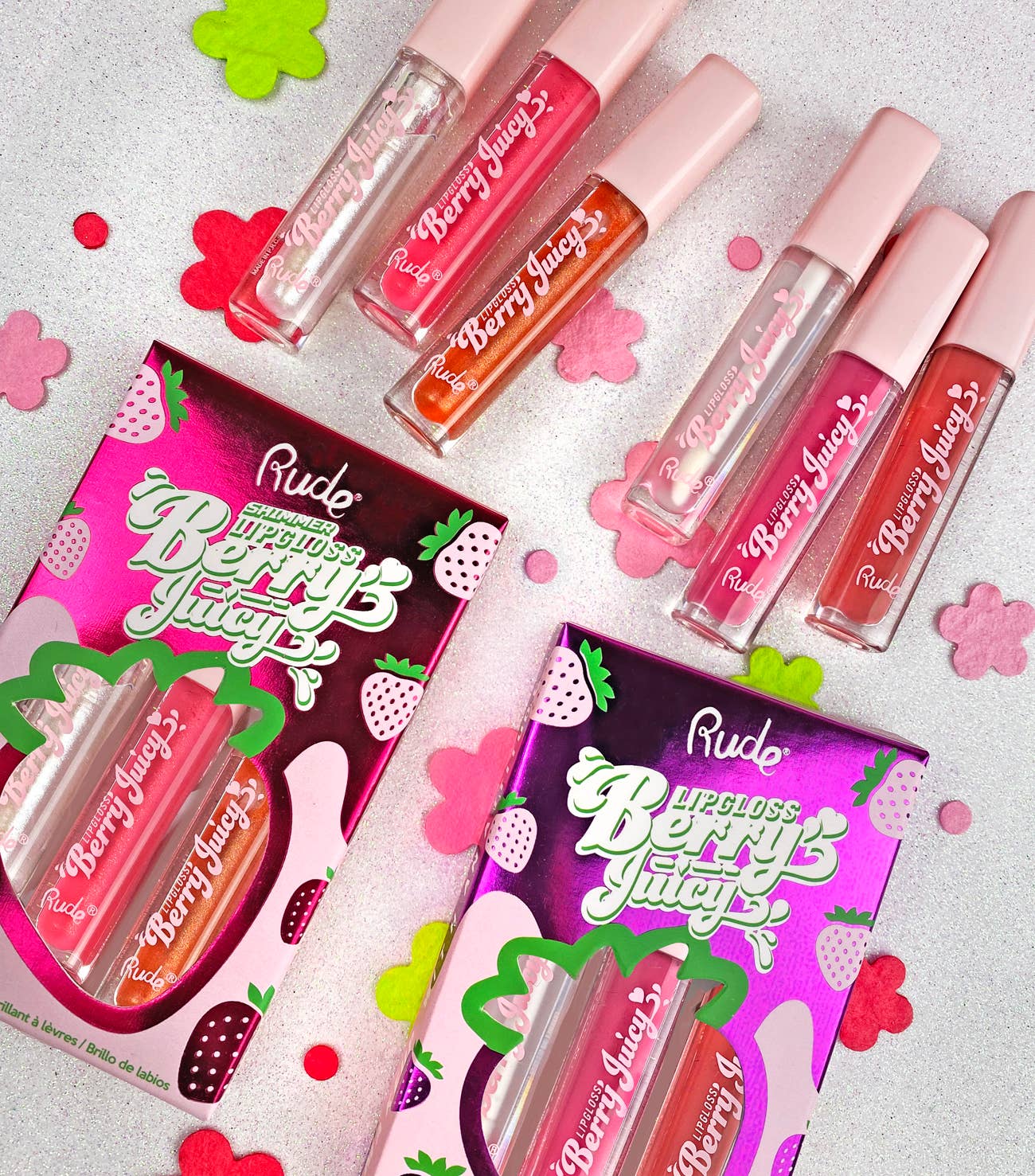 Rude Cosmetics - Berry Juicy Lip Gloss Set - Shimmer