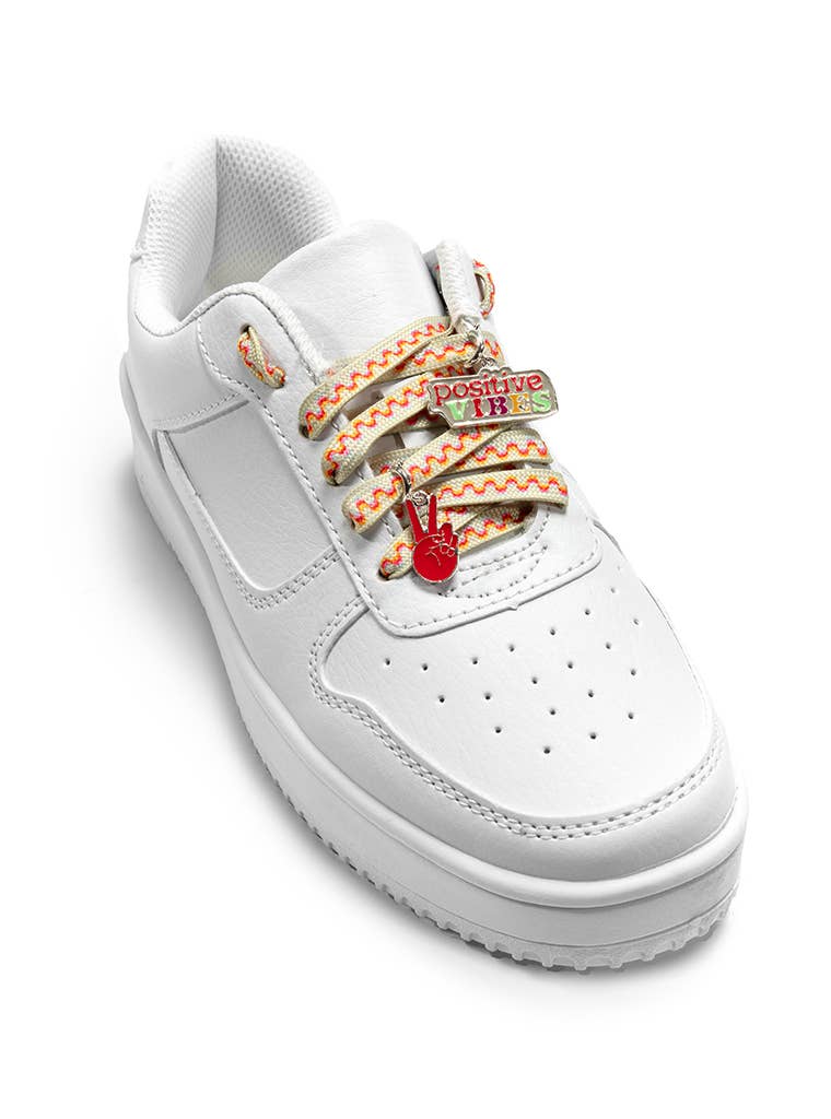 Living Royal - Shoelaces w/ Charms Set - Positivity Charms