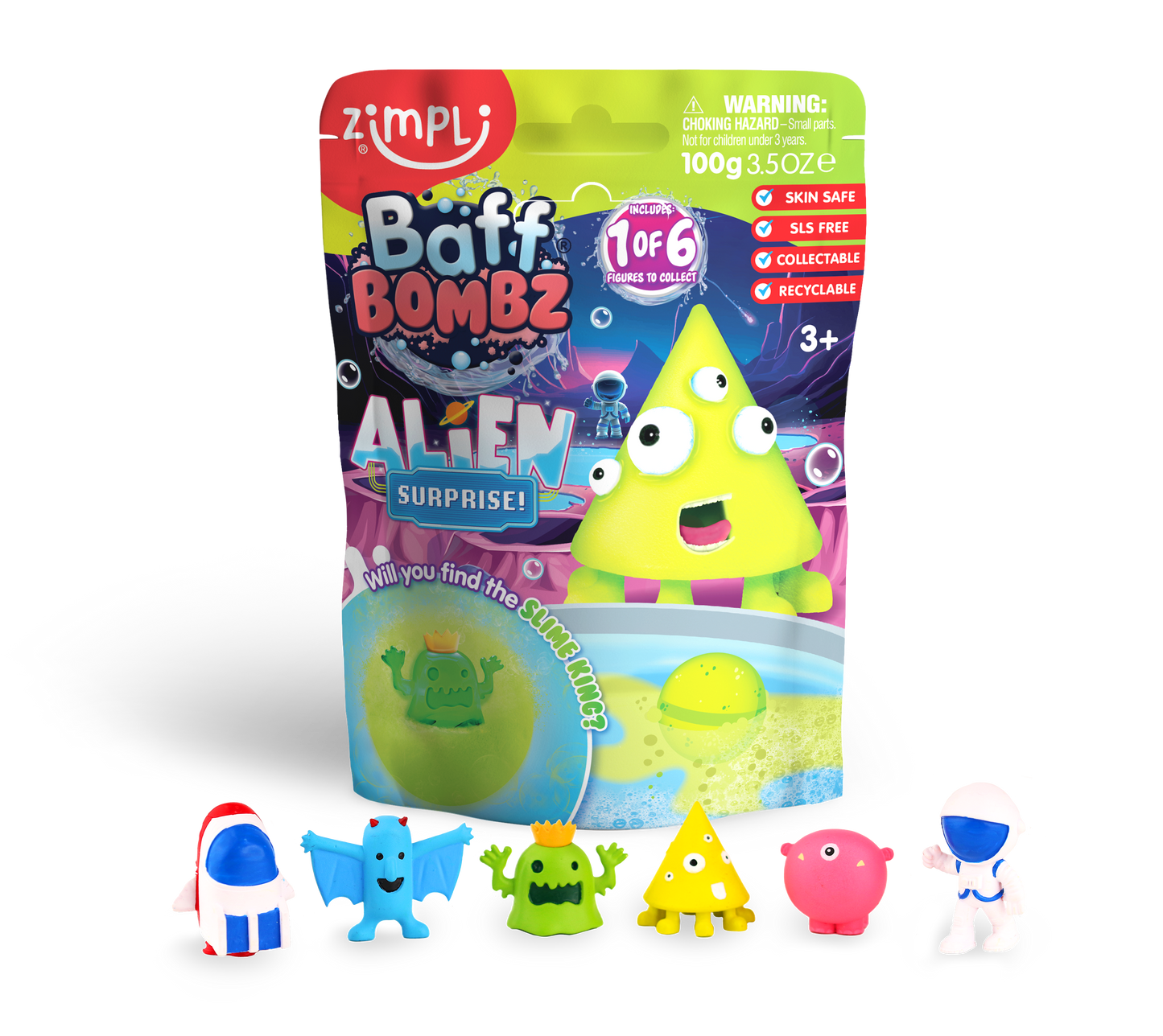 Zimpli Kids - Zimpli Baff Bombz Surprise Alien Figure Large Bath Bomb
