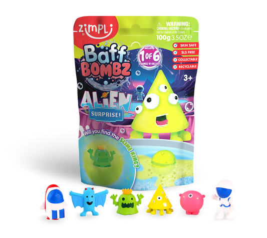 Zimpli Kids - Zimpli Baff Bombz Surprise Alien Figure Large Bath Bomb