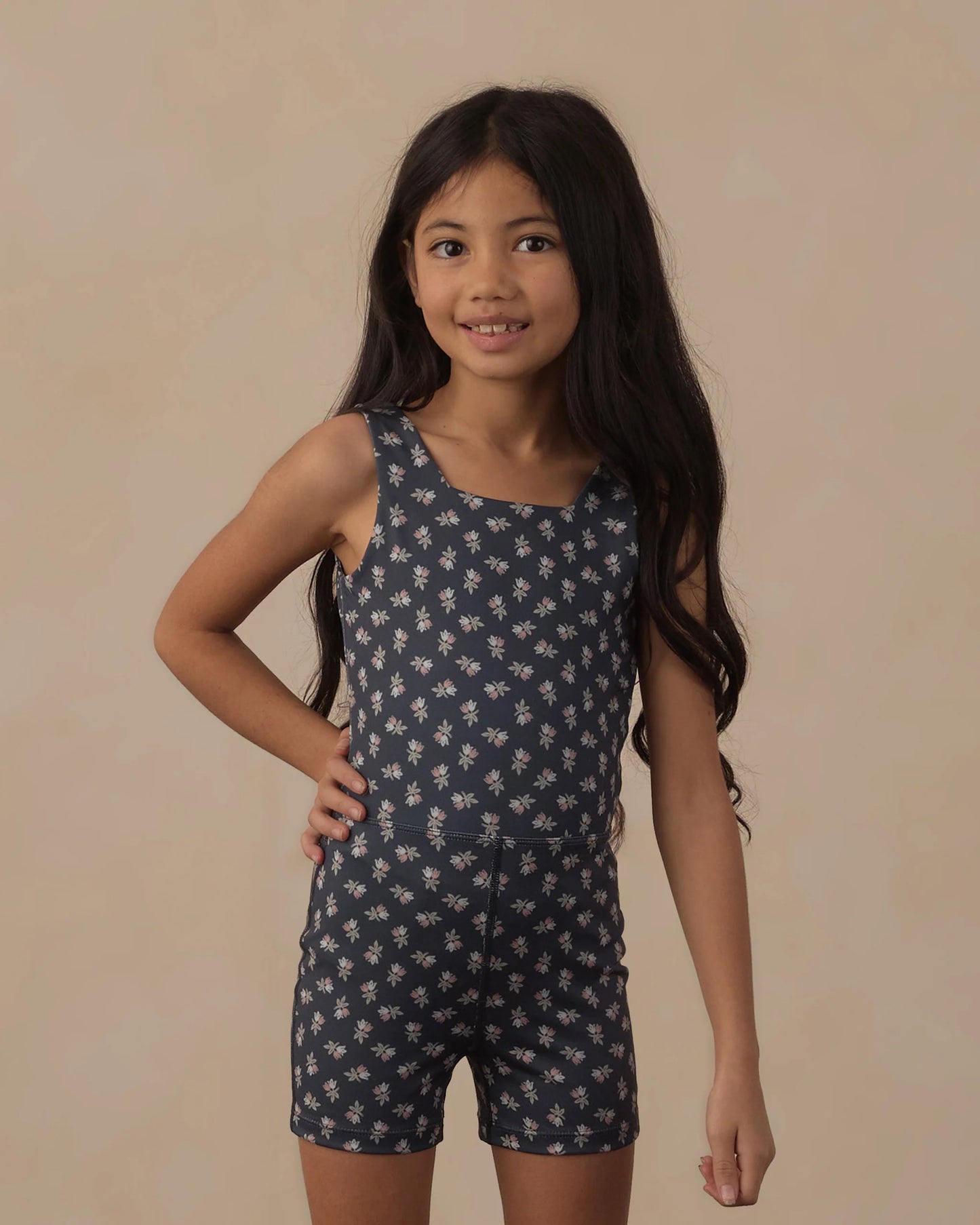 Rylee + Cru Malibu Bodysuit Blue Blooms