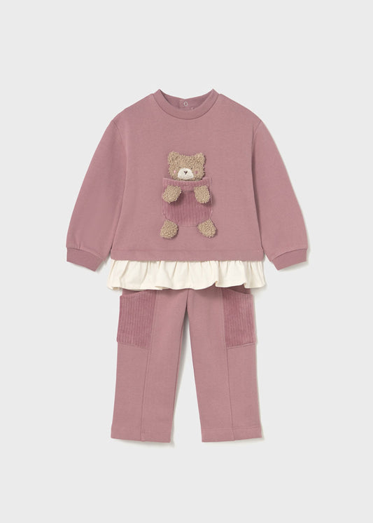 Mayoral Baby Girl Baby 2-Piece Teddy Bear Tracksuit Set