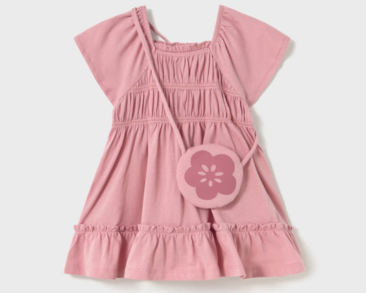 Mayoral Toddler Dress with Bag Rosado