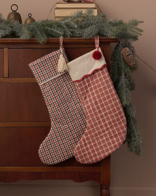 Rylee + Cru Noel Stocking Ruby Plaid