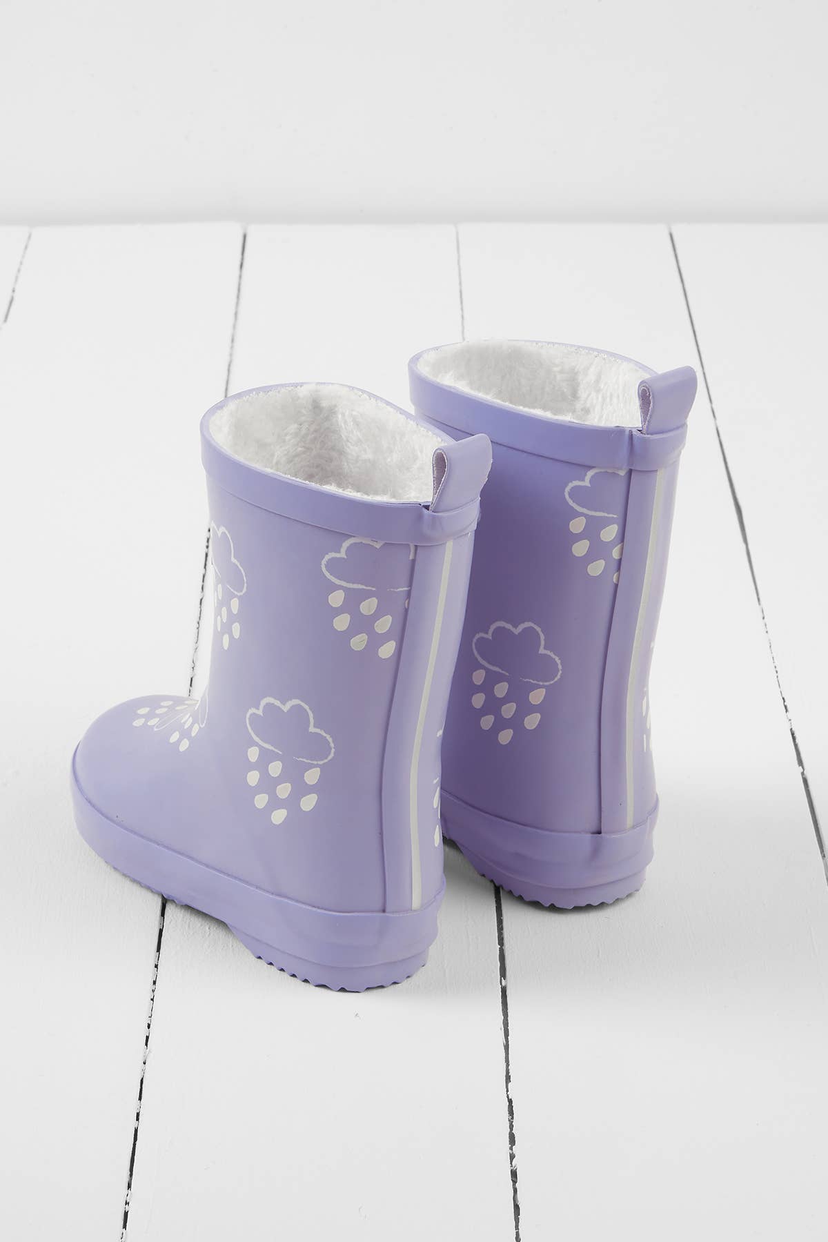 Grass & Air - Purple Thistle Colour-Changing Kids Wellies