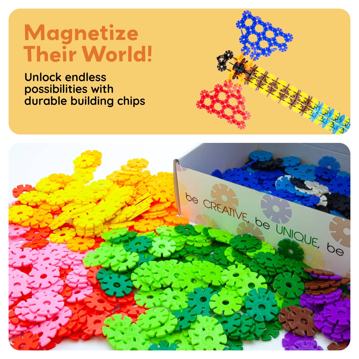PicassoTiles 600pc Building Interlocking Chips