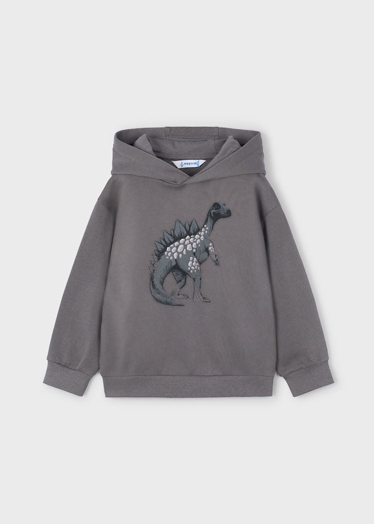 Mayoral Boy Printed Sweatshirt Stegosaurus Dinosaur - Grey