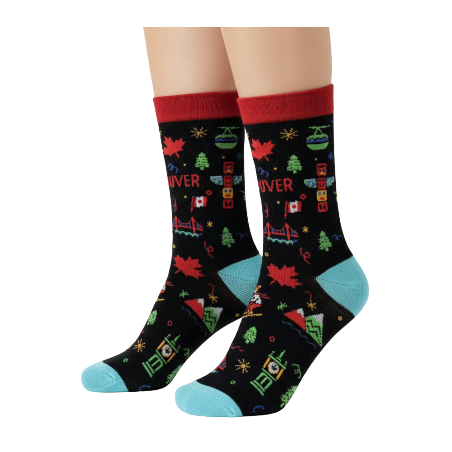 Northern Icons - Kids Vancouver Crew Socks Canada City Icons