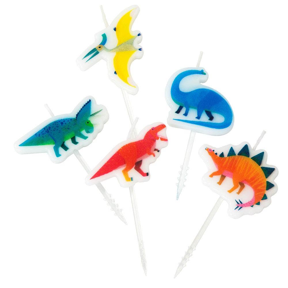 Talking Tables USA - Party Dinosaur Birthday Candles | 5 Pack |