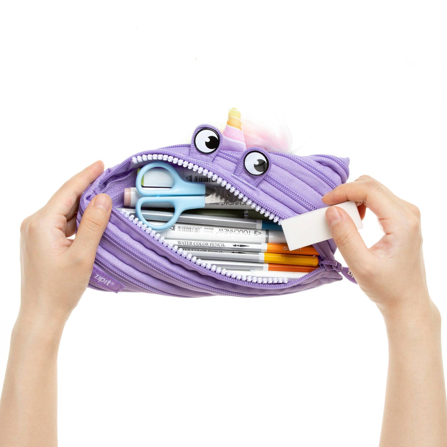 ZIPIT - ZIPIT Unicorn Pencil Case, Purple