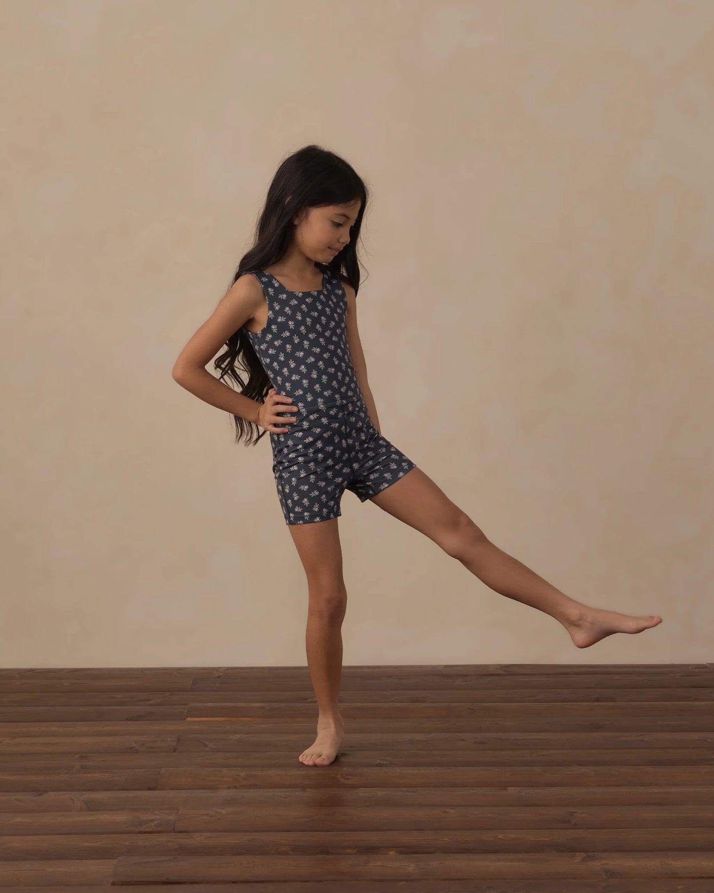 Rylee + Cru Malibu Bodysuit Blue Blooms