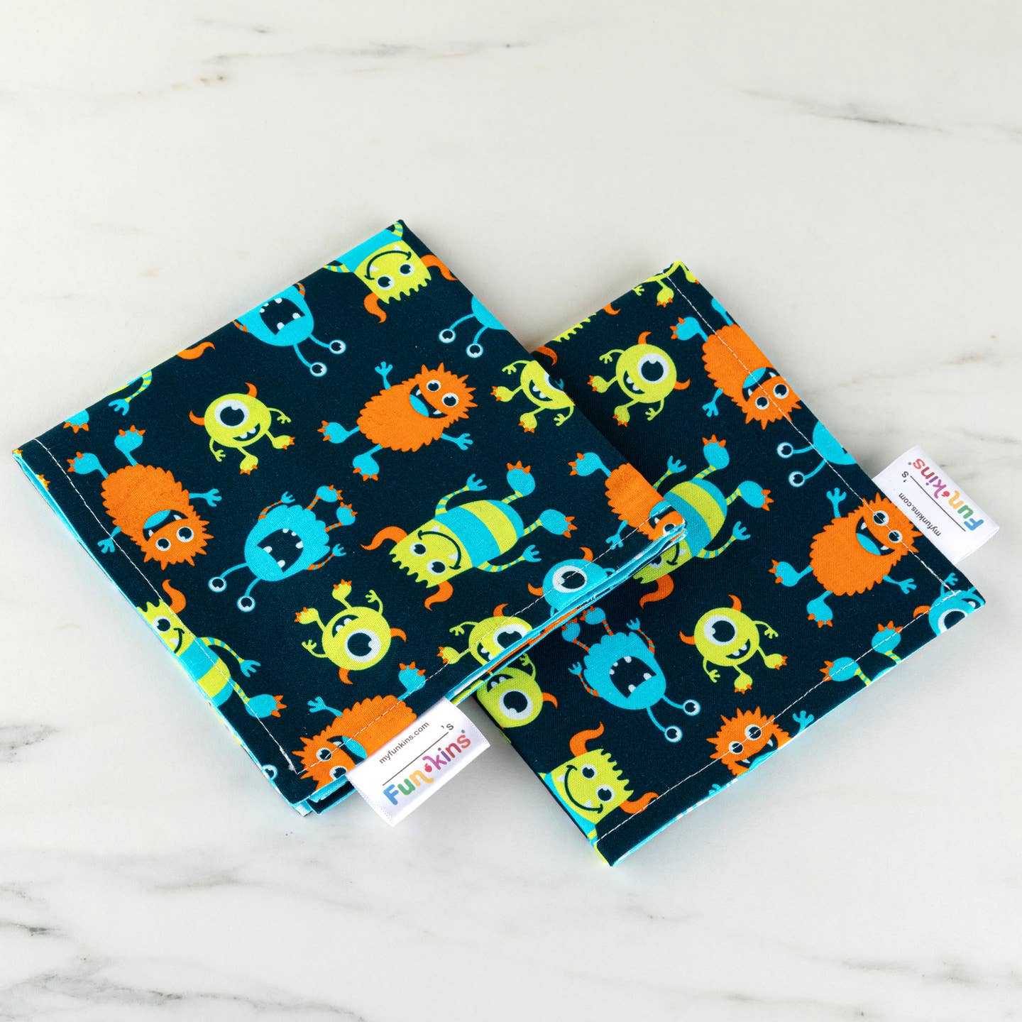 My Funkins - Cloth Napkins For Kids 2 pk - Monsters