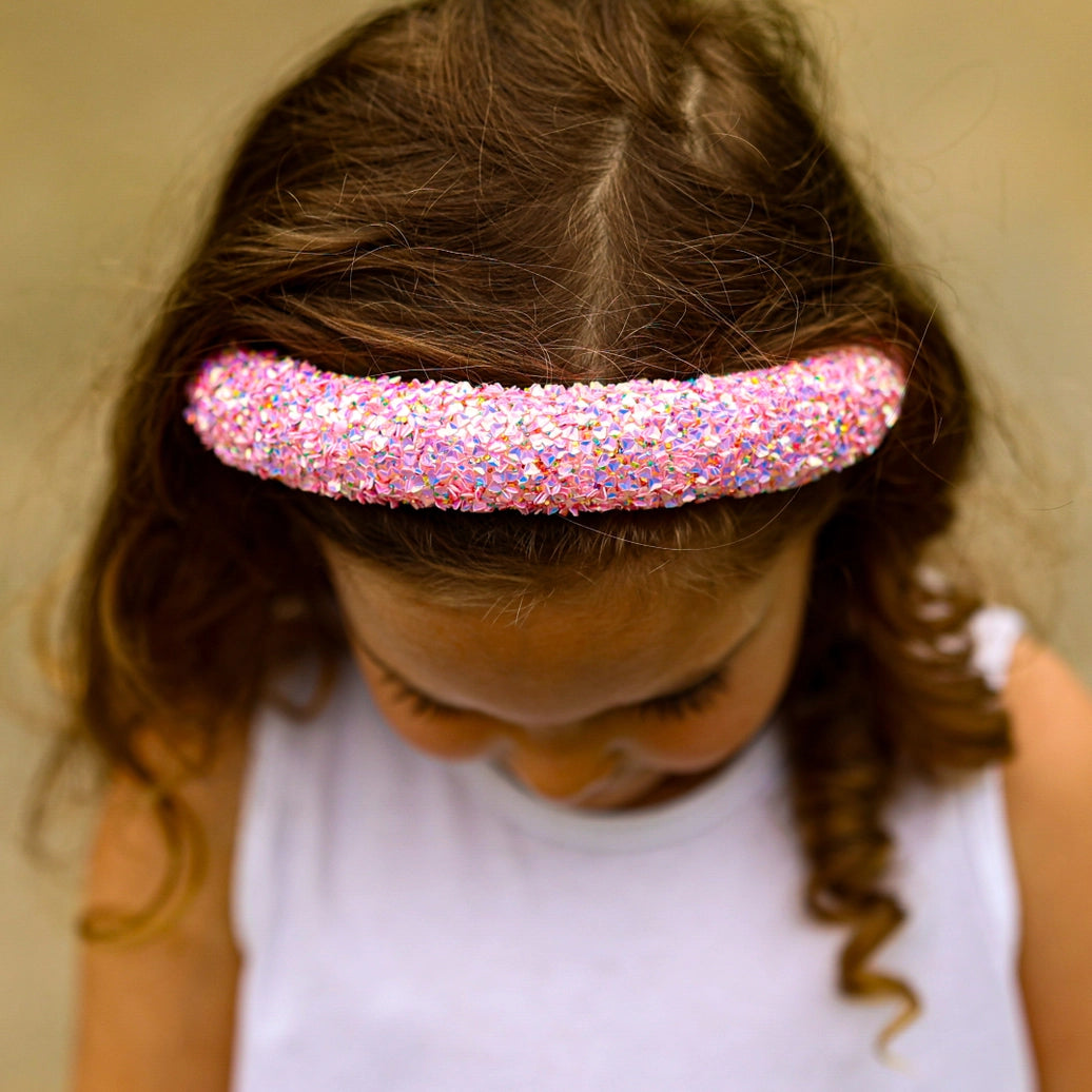 Frog Sac - Kids Padded Headband - Chunky Sequin Hair Band