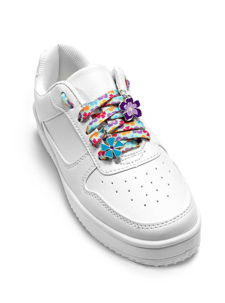 Living Royal - Shoelaces w/ Charms Set - Flower Power