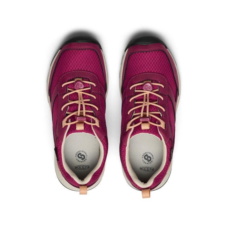 Keen -Skua Waterproof Shoe - Big Kids -  Beaujolais/Peach Fuzz