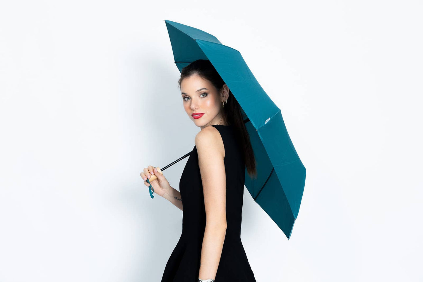 SMATI - Eco-friendly compact automatic umbrella Blue Green