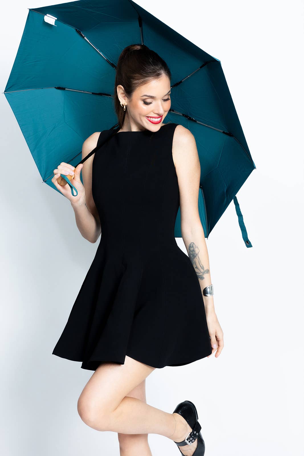 SMATI - Eco-friendly compact automatic umbrella Blue Green